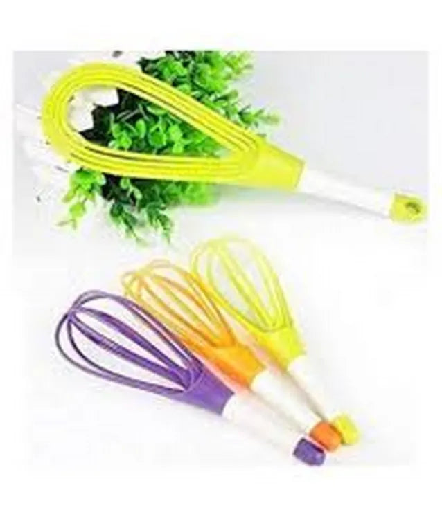 2-in-1 Twist Silicone Whisk Multifunction Egg Beater Foldable