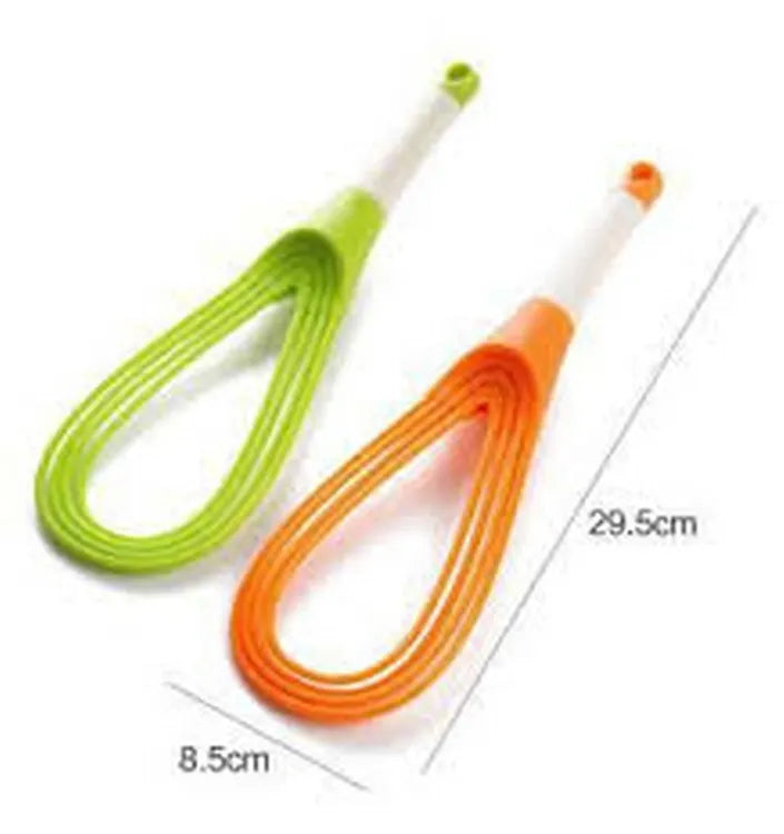 2-in-1 Twist Silicone Whisk Multifunction Egg Beater Foldable