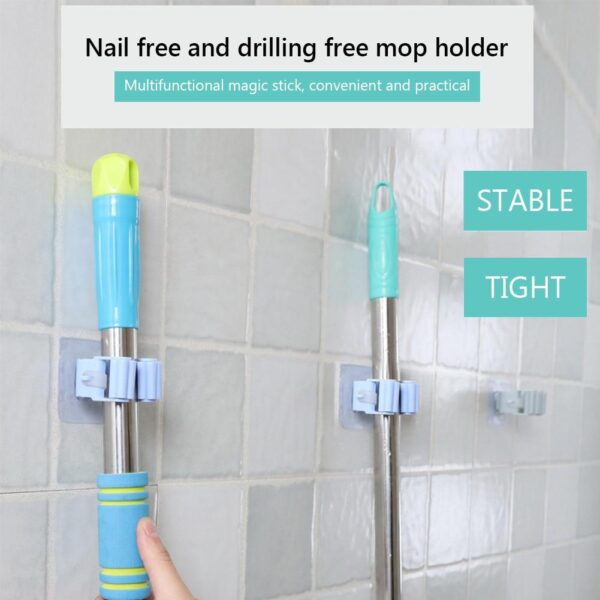 1 Pc Mop And Broom Self Adhesive Holder