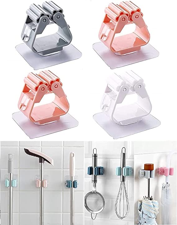 1 Pc Mop And Broom Self Adhesive Holder
