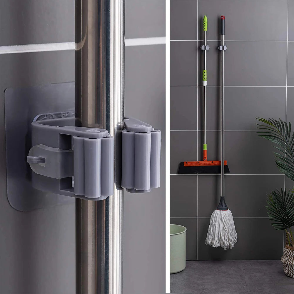 1 Pc Mop And Broom Self Adhesive Holder