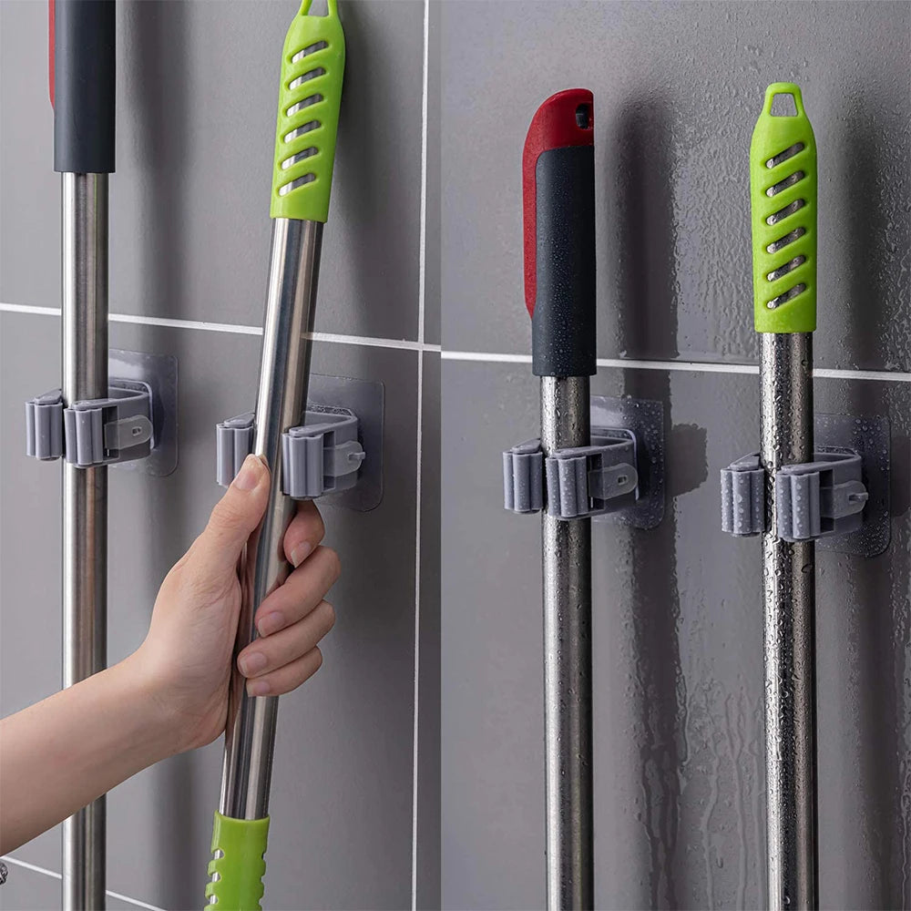 1 Pc Mop And Broom Self Adhesive Holder