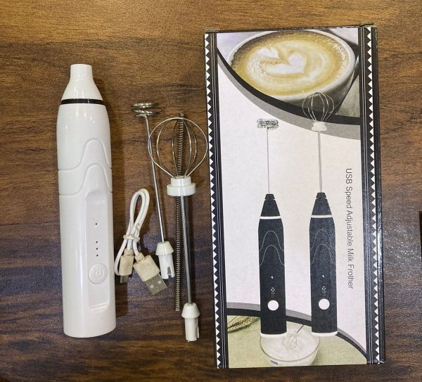 3 in 1 With spring Electric Milk Frother Whisk Egg Beater