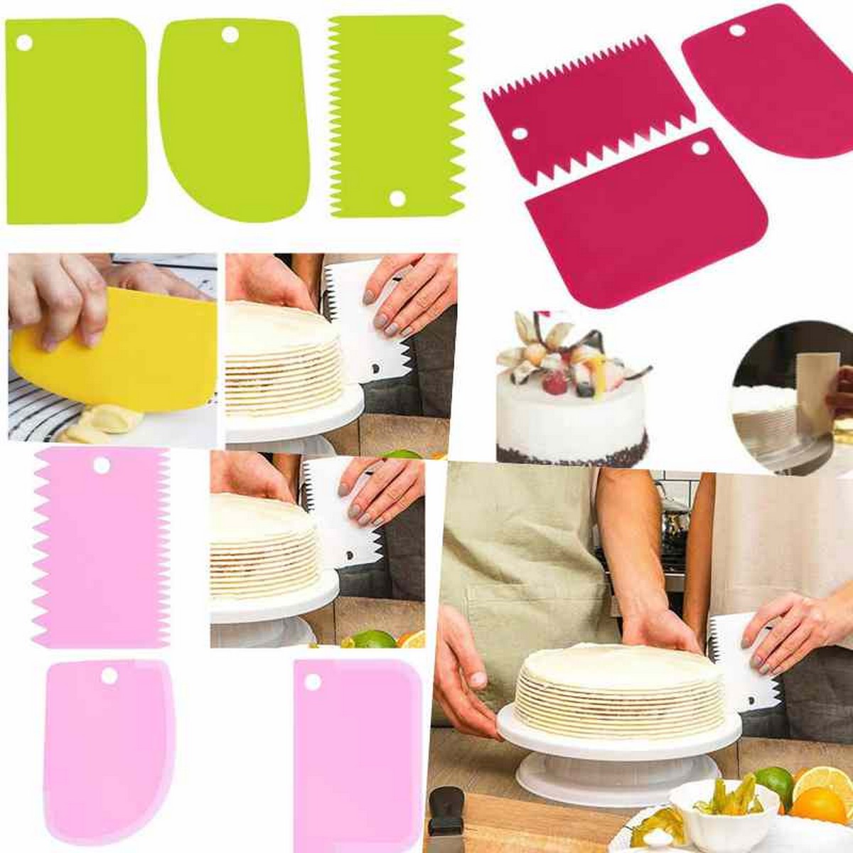 3PCS/Set DIY Cake Cream Scraper