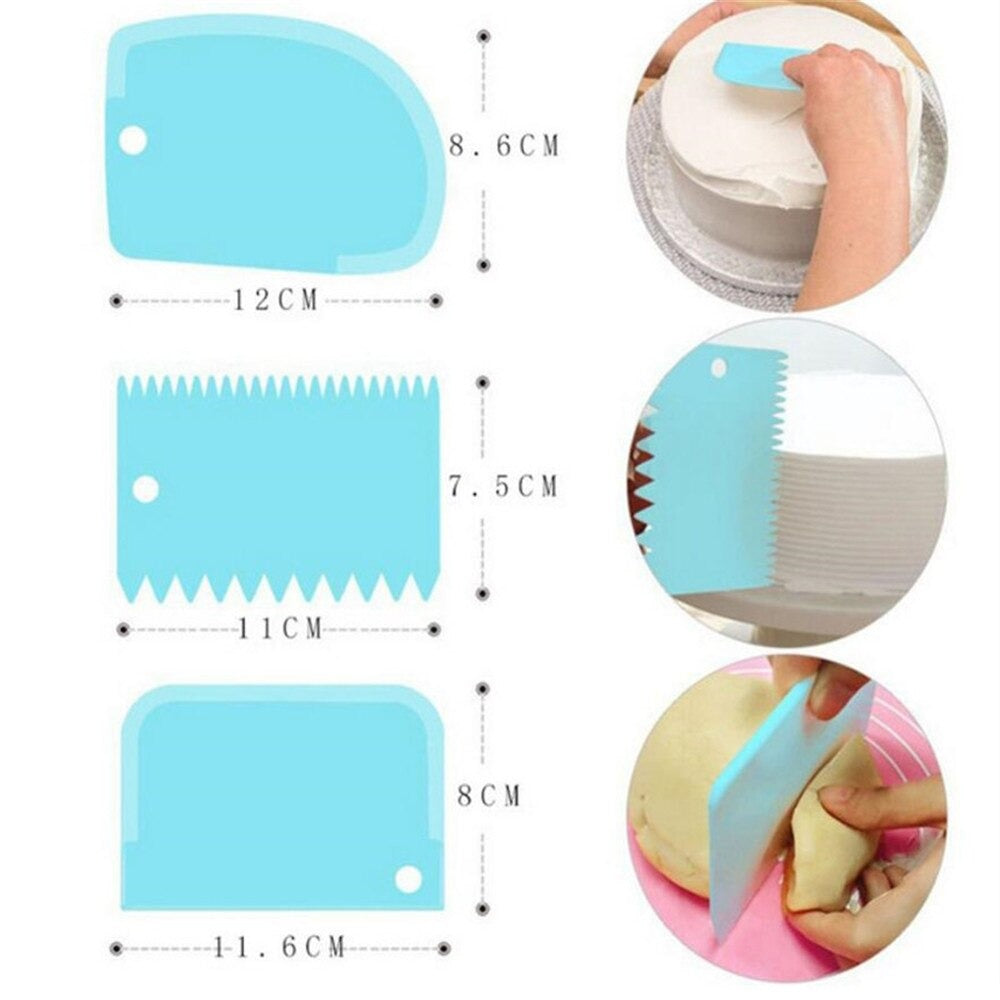 3PCS/Set DIY Cake Cream Scraper