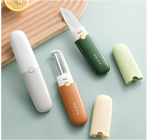 2-in-1 Stainless Steel Fruit Knife with Peeler