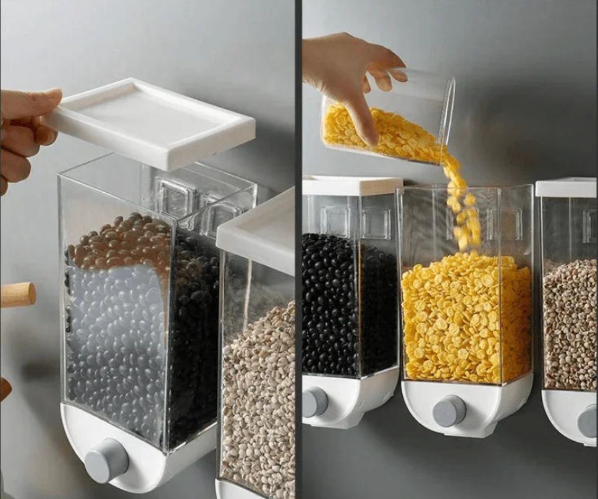 1Pc 1500ml Self-Adhesive Grain Dispenser |