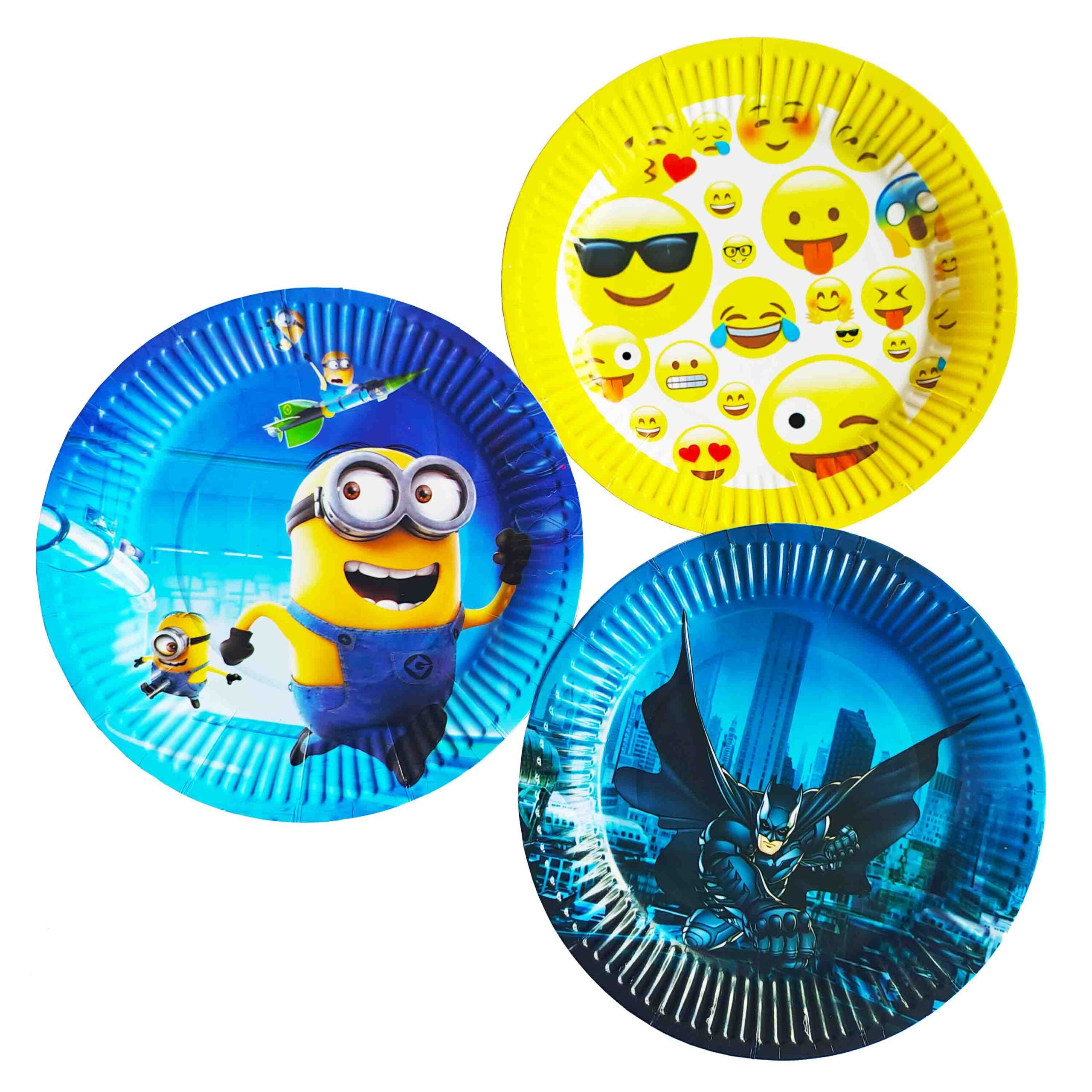 Character Birthday Plates | 10 Pcs Set | Disposable Party Plates | Fun & Colorful | Random Color And Design Rs 132