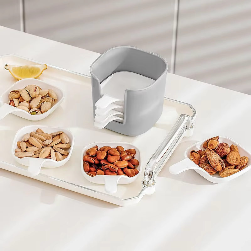 7Pcs  Plastic Sauce Dish Set