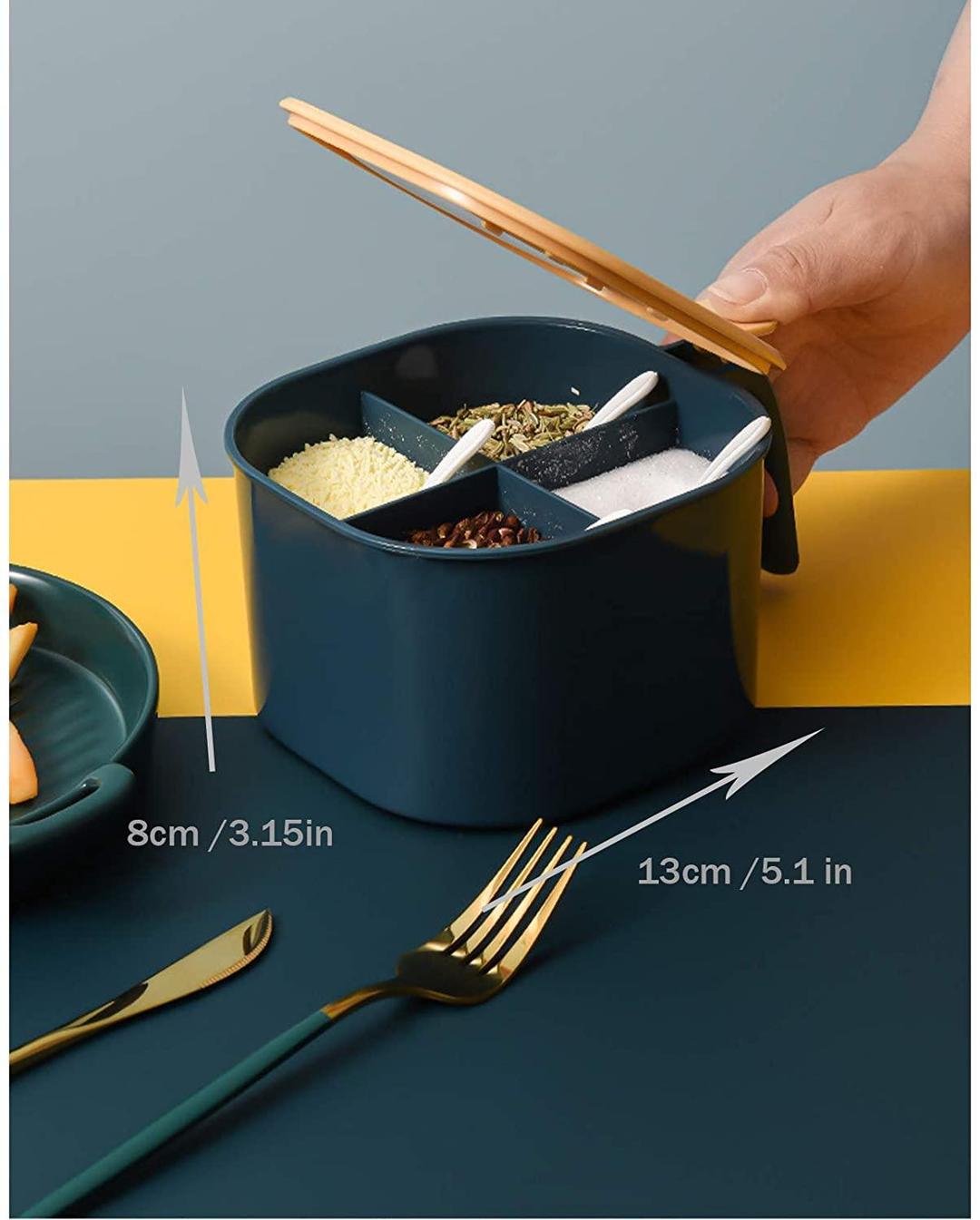 Multicolor 4 Compartment Masala Box Set