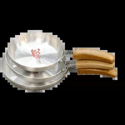 Aluminum Mini Frying Pan Set of 3 Pcs Silver
