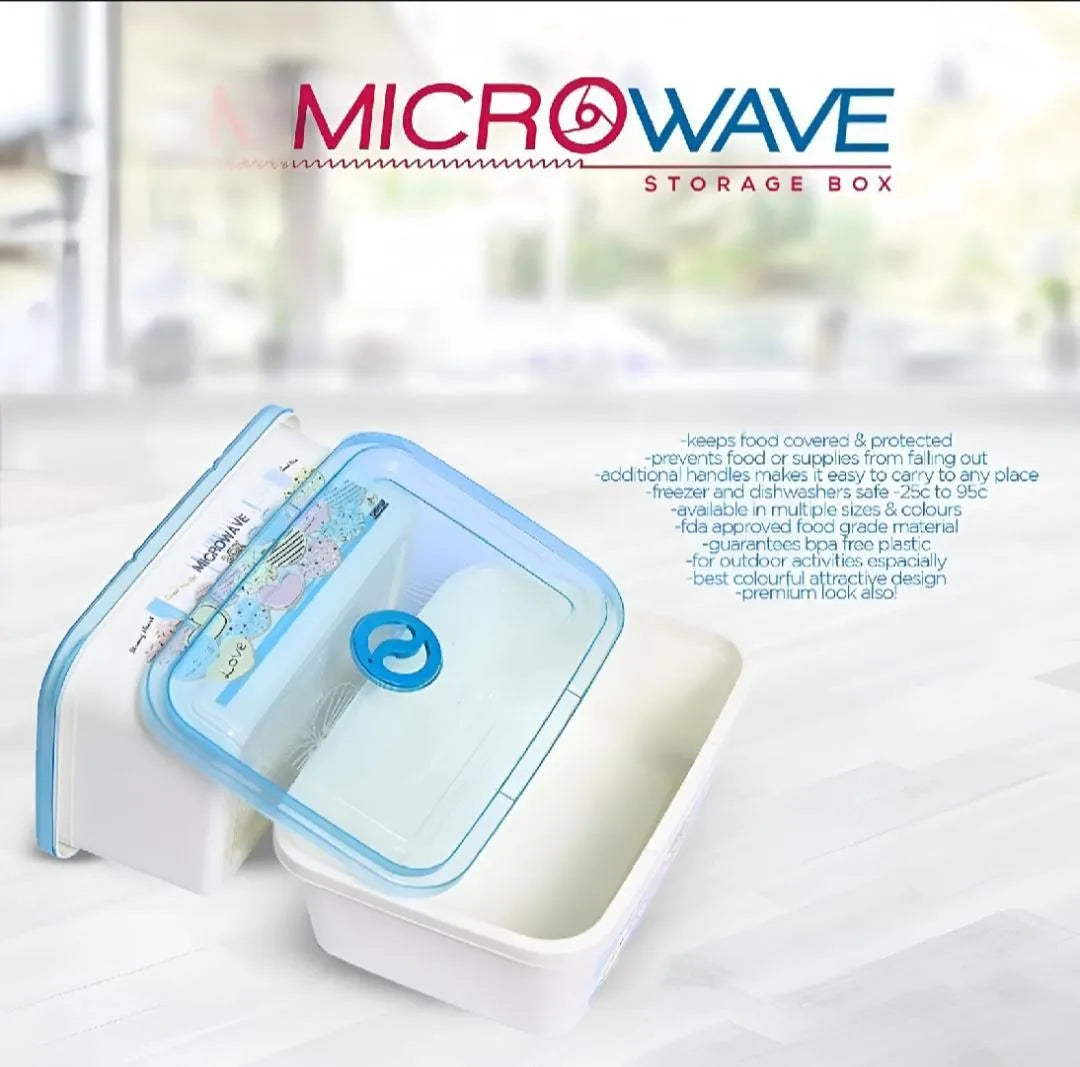 4 Pcs Fancy Locking Storage Boxes Microwave Safe