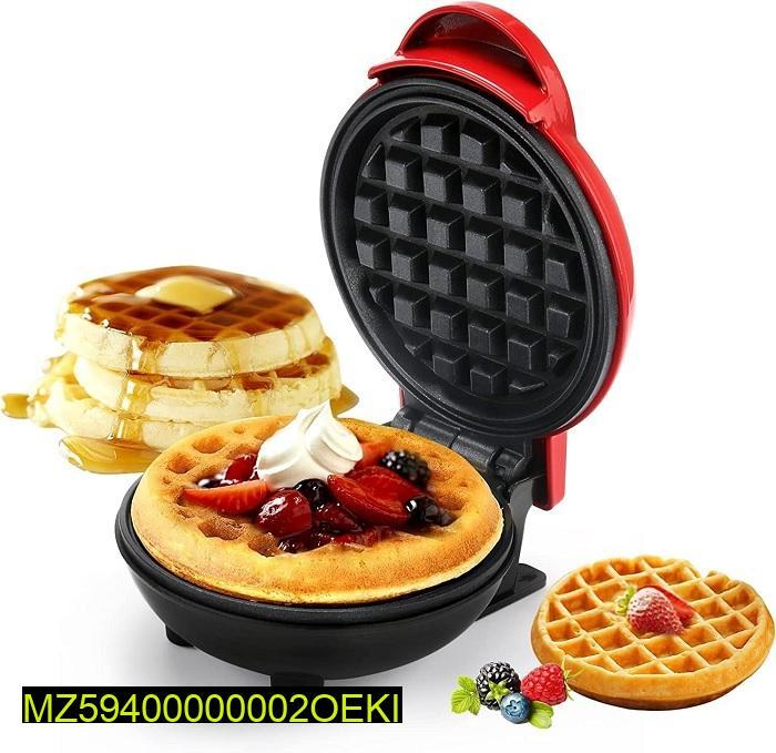 Red Electric Waffle Maker 350W for Home Use