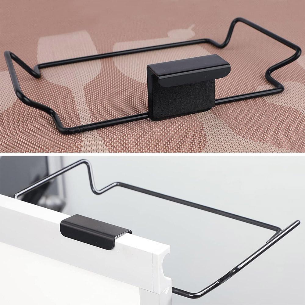 Black Metal Trash Bag Holder for Kitchen Cabinet