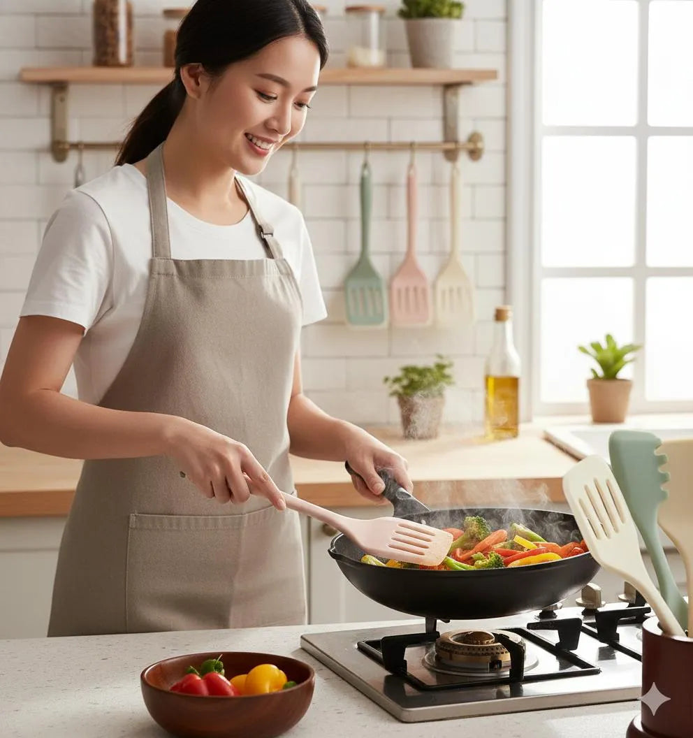 Silicone Slotted Turner for Non-Stick Pans,