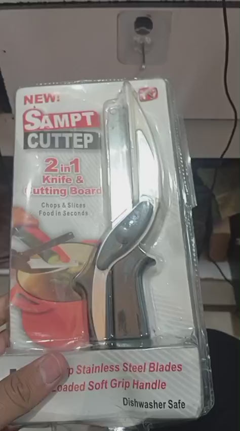 New Smart Clever Cutter Scissor 2 In 1
