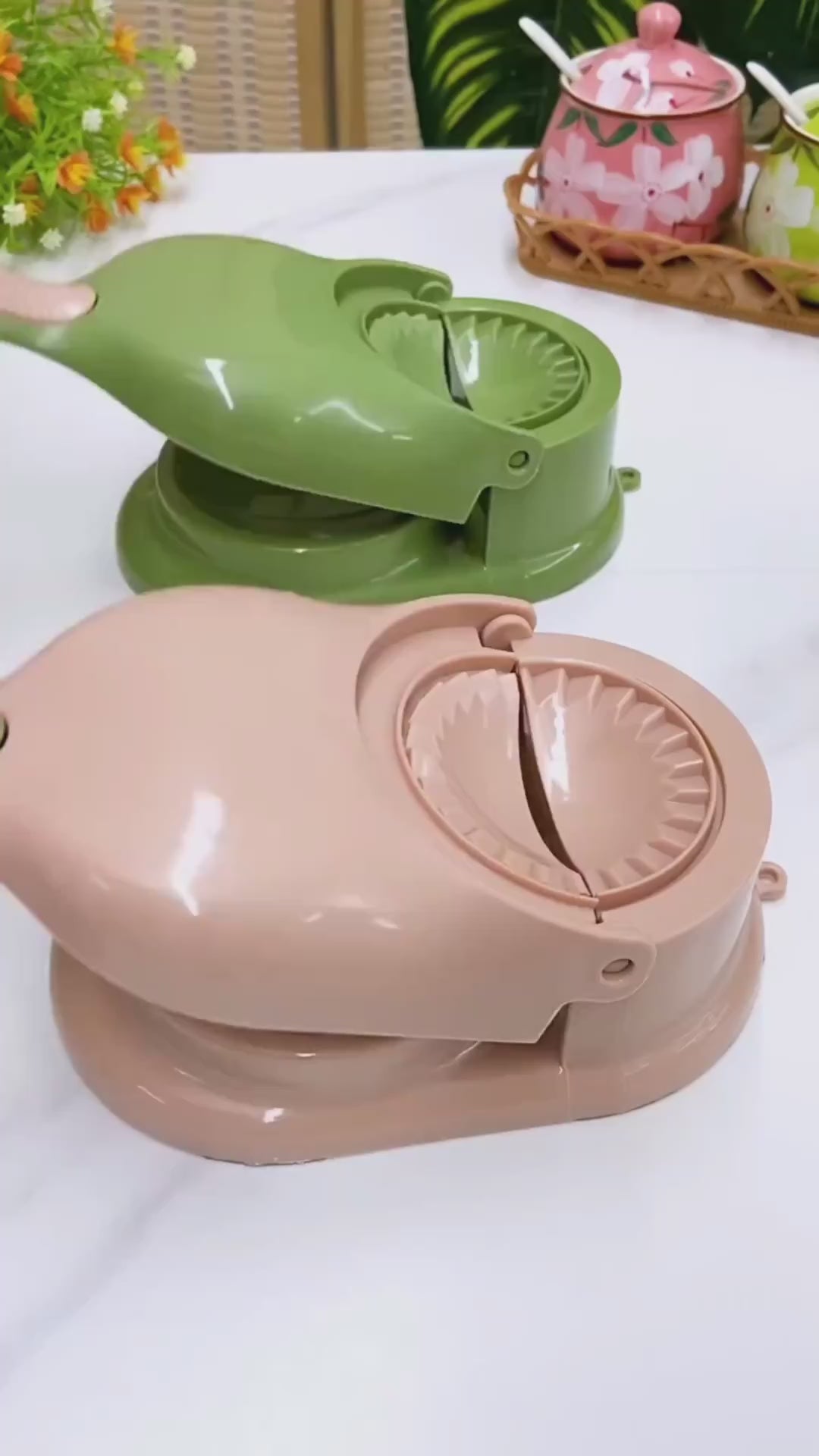 2-In-1 Manual Dumpling Maker & Dough Press Machine